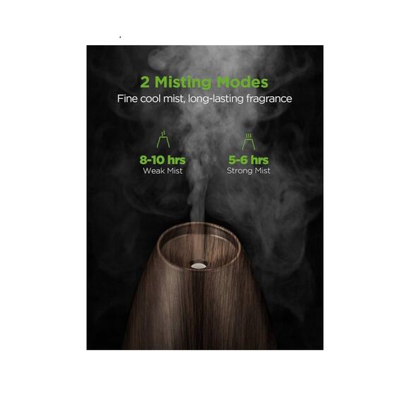 InnoGear Essential Oil Diffuser 400ml Aromatherapy Cool Mist Wood Grain - Picture 7 of 16